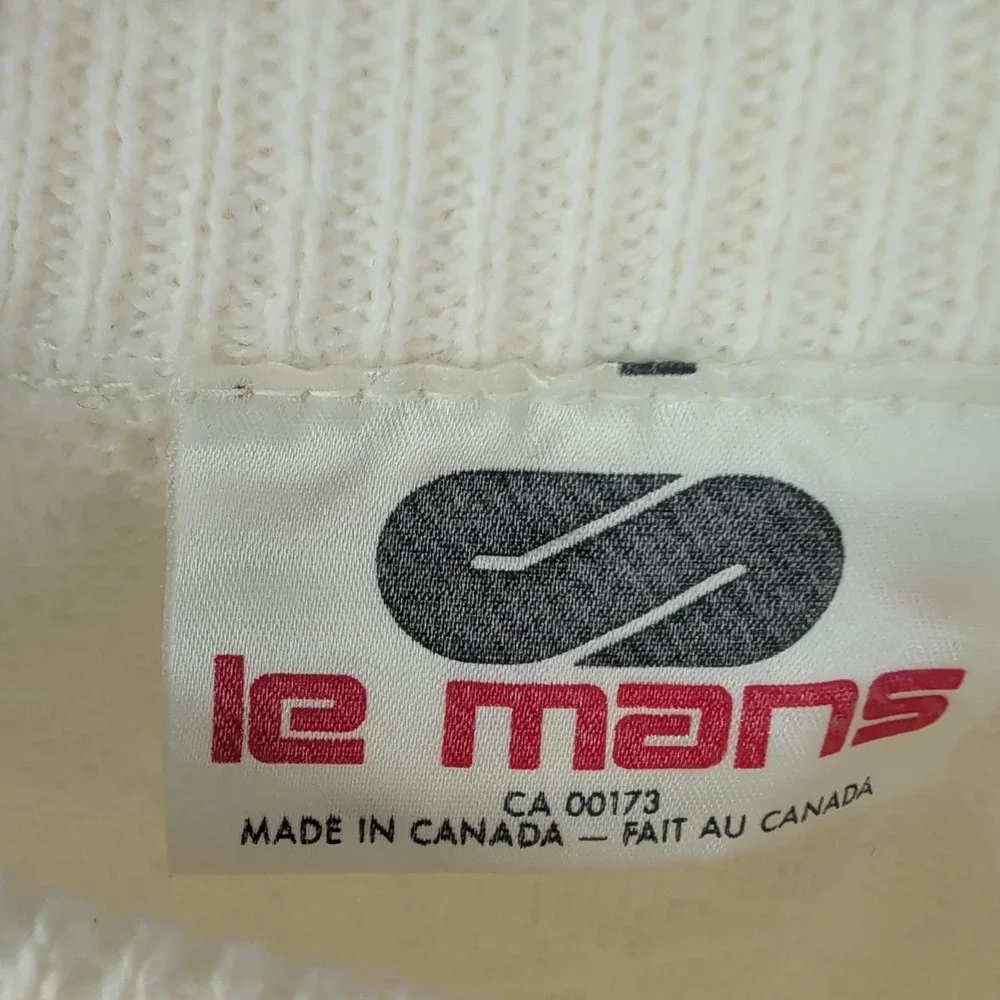 Le‎ Mans Long Sleeve Winter Outdoor Crewneck Cable Knit Pullover Sweater Ivory